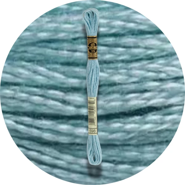 DMC Mouliné Spécial 25 Broderigarn, Ensfarvet, Blå/Lilla nuancer